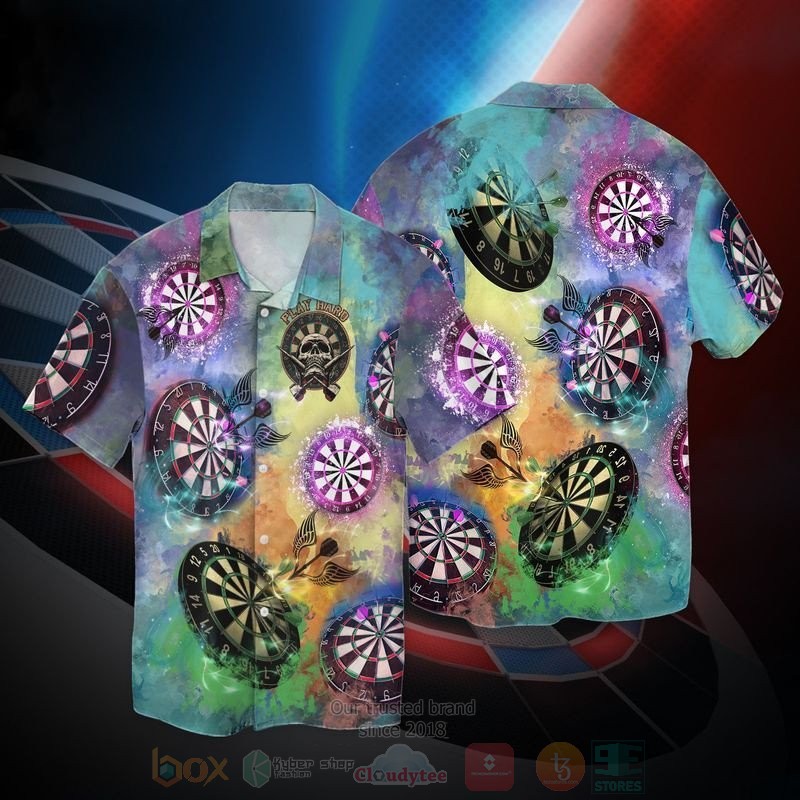 BEST Play Hard Darts All Over Print Aloha Shirt 2 Play Hard Darts Short Sleeve Hawaiian Shirt
