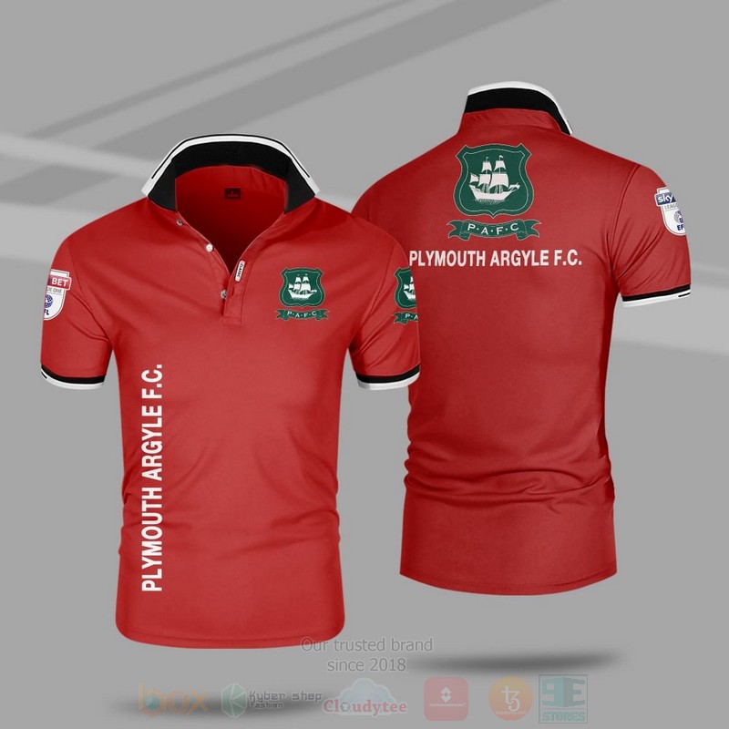 BEST Plymouth Argyle FC Premium 3D Polo Shirt 6 Plymouth Argyle FC Premium Polo Shirt 1 2 3 4 5