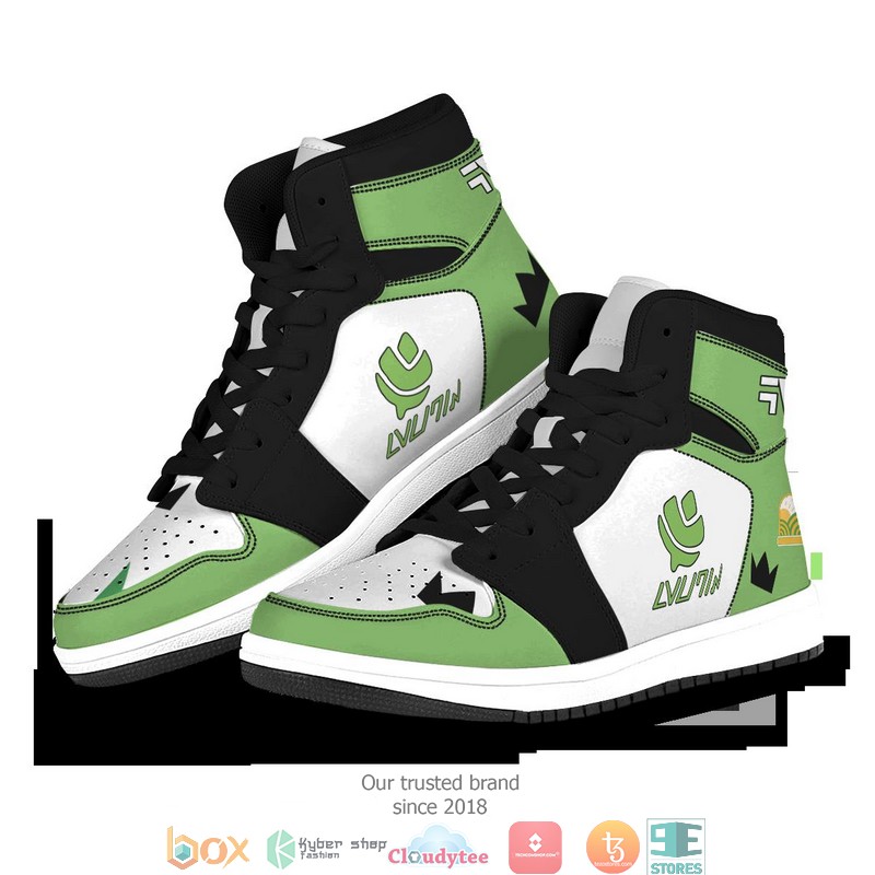 Poke Grass Uniform Air Jordan High Top Sneaker 1 2 3