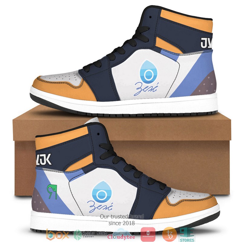 Poke Water Uniform Air Jordan High Top Sneaker