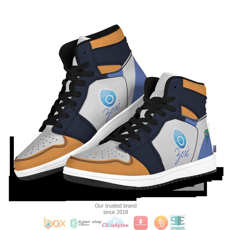 Poke Water Uniform Air Jordan High Top Sneaker 1 2 3