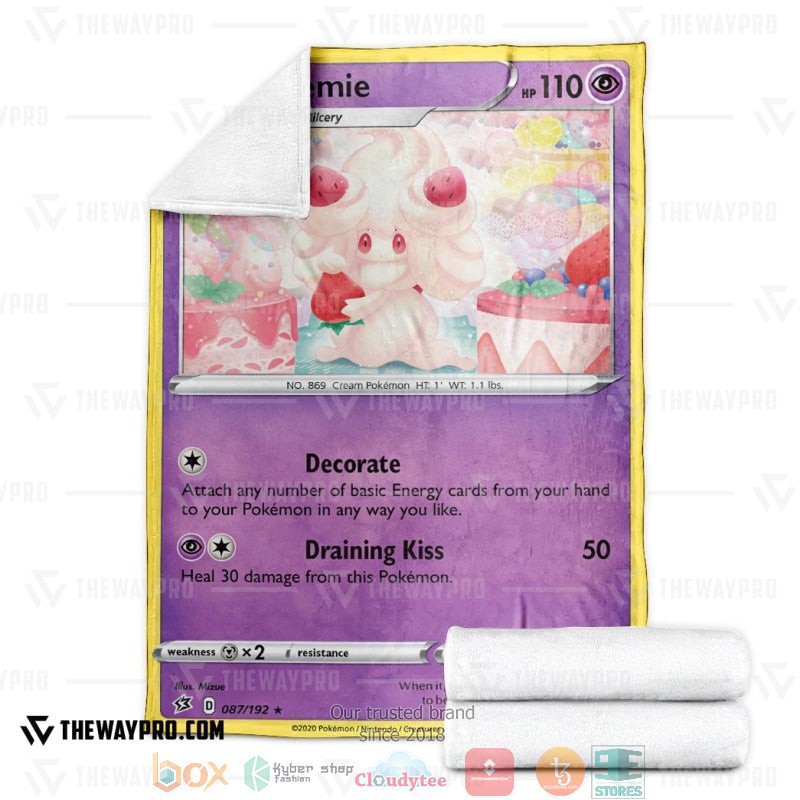 Pokemon Alcremie Rebel Clash Soft Blanket 3 Pokemon Alcremie Rebel Clash Soft Blanket 1 2