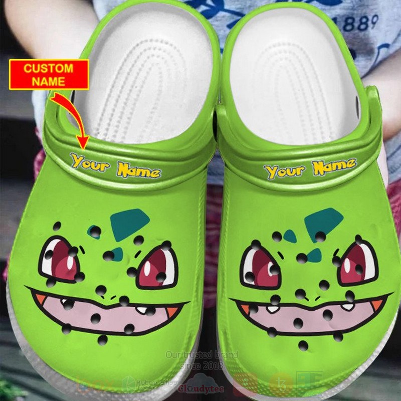 Pokemon Bulbasaur Custom Name Crocband Crocs Clog Shoes