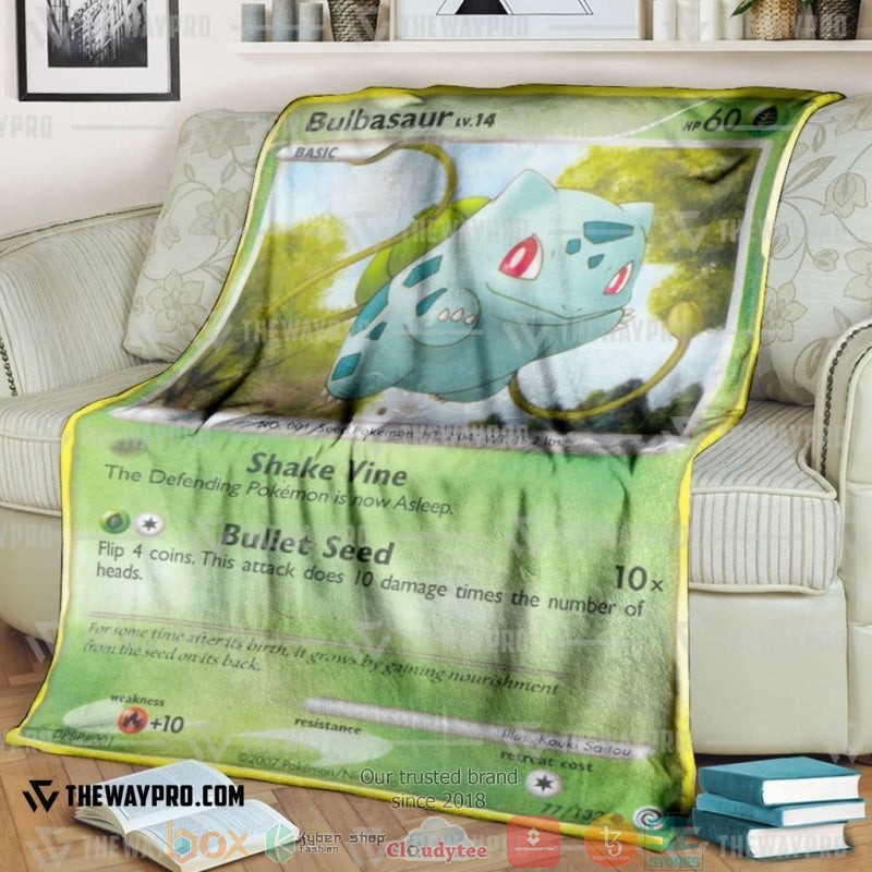Pokemon Bulbasaur Secret Wonders Soft Blanket
