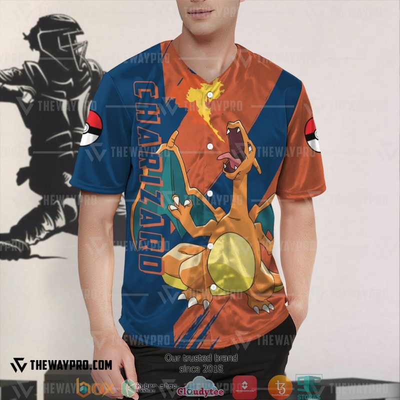 Pokemon Charizard Baseball Jersey