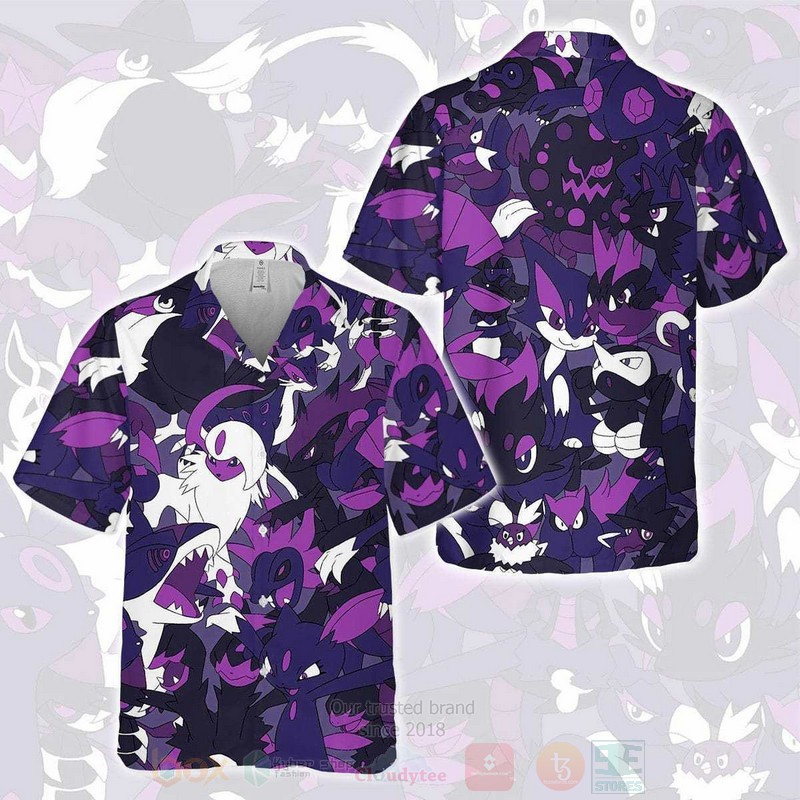 BEST Pokemon Dark Type Tropical Shirt 3 Pokemon Dark Type Hawaiian Shirt