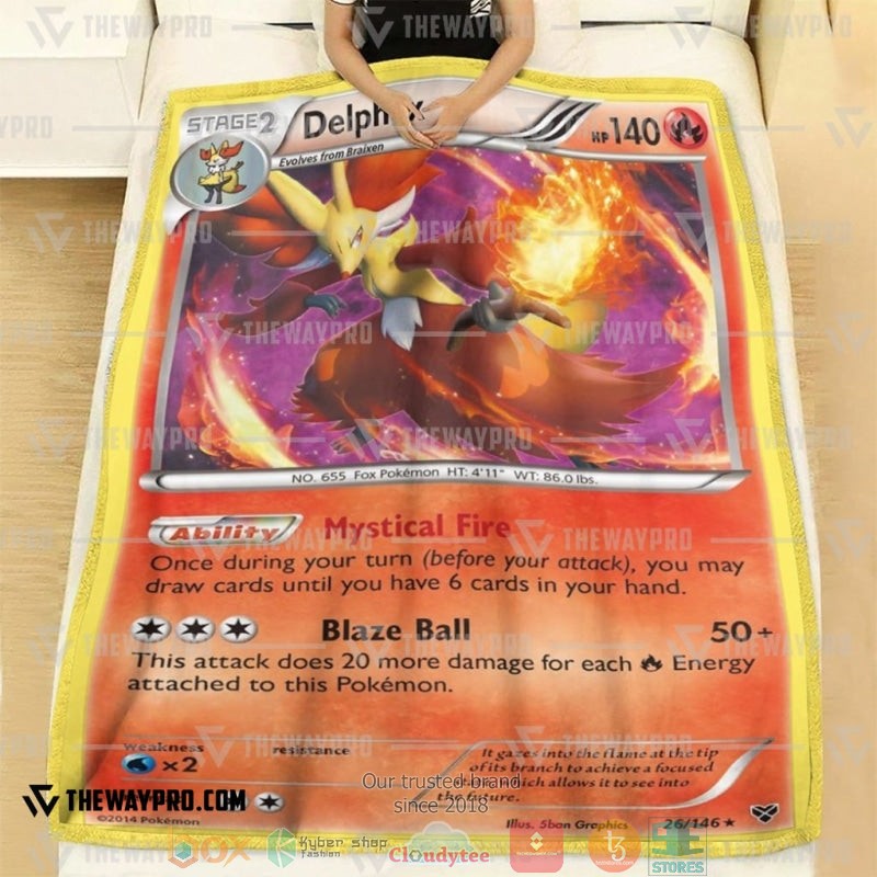Pokemon Delphox XY Soft Blanket 2 Pokemon Delphox XY Soft Blanket 1