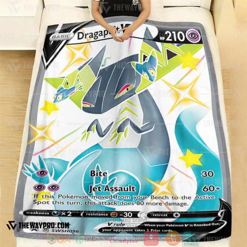 Pokemon Dragapult V Sword and Shield Soft Blanket 1 2