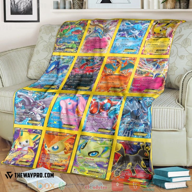 Pokemon EX 2 Cards Version 3 Soft Blanket