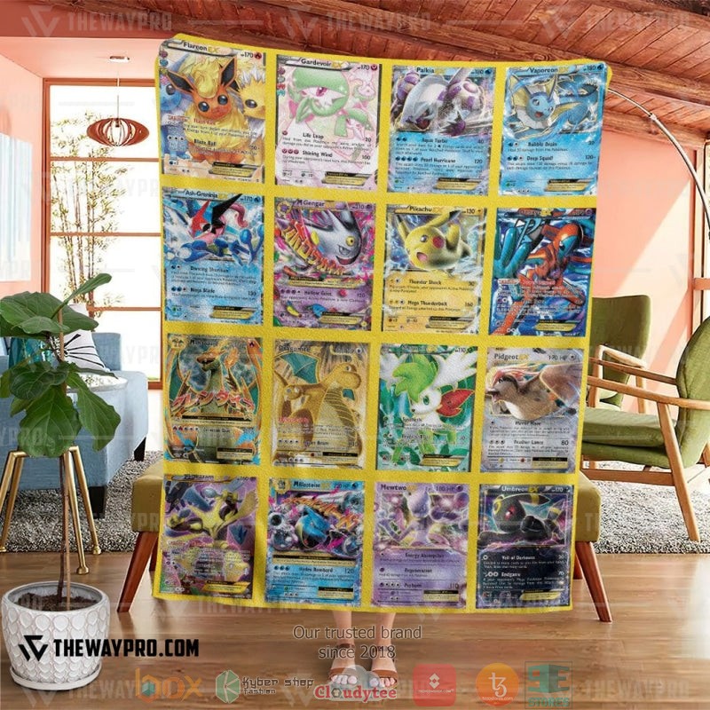 Pokemon EX Cards Version 3 Soft Blanket 2 Pokemon EX Cards Version 3 Soft Blanket 1
