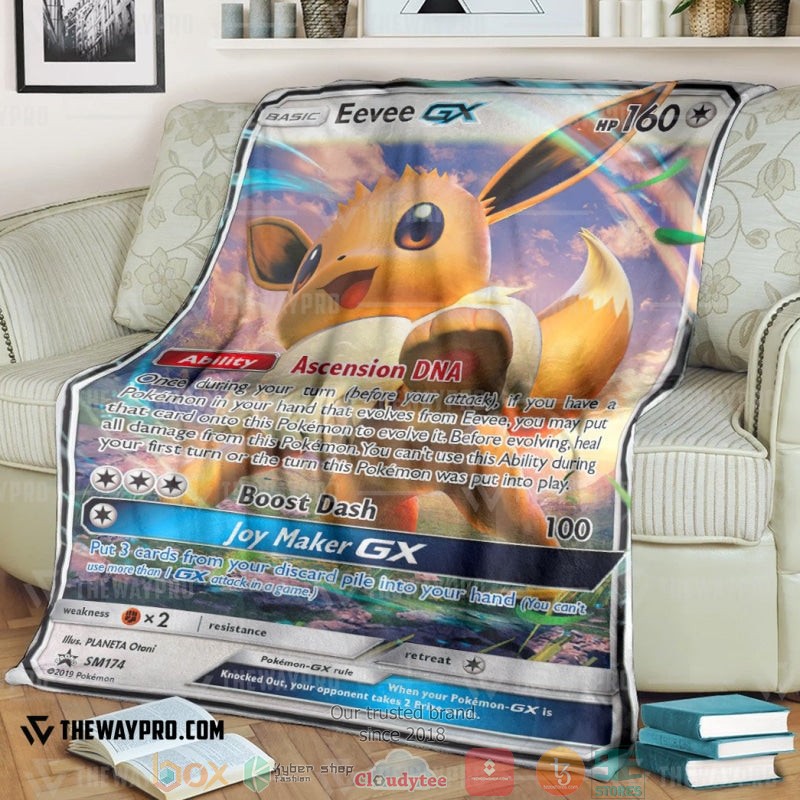 Pokemon Eevee GX Sun and Moon Promos Soft Blanket
