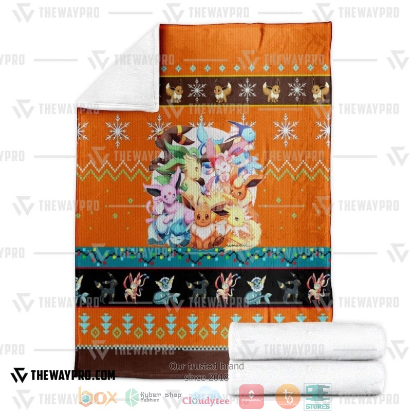 Pokemon Eevee and Eeveelutions Soft Blanket 3 Pokemon Eevee and Eeveelutions Soft Blanket 1 2