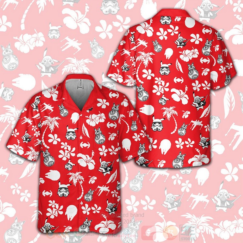 BEST Pokemon Electric Red Tropical Shirt 3 Pokemon Electric Red Hawaiian Shirt