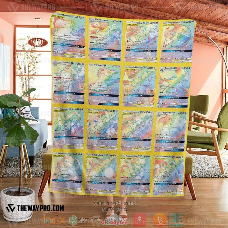 Pokemon GX 3 Cards Version 3 Soft Blanket 2 Pokemon GX 3 Cards Version 3 Soft Blanket 1
