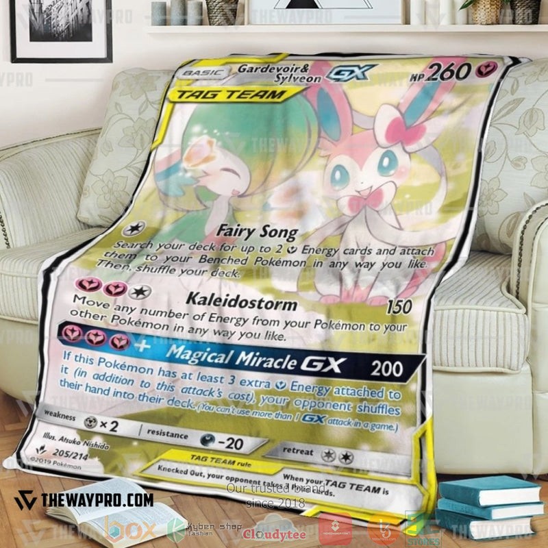 Pokemon Gardevoir and Sylveon GX Soft Blanket