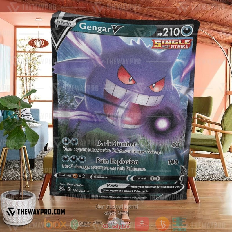 Pokemon Gengar V Fusion Strike Soft Blanket 1