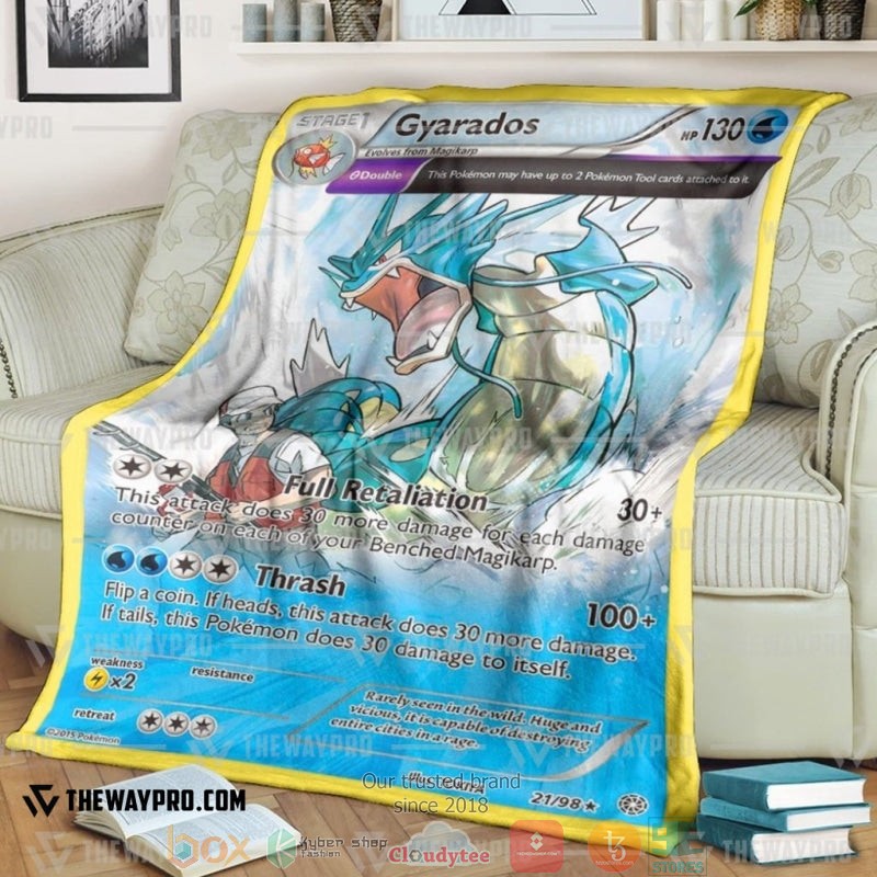 Pokemon Gyarados Ancient Origins Soft Blanket