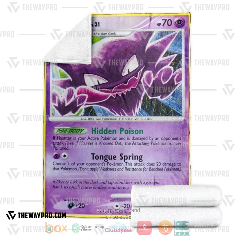 Pokemon Haunter Soft Blanket 3 Pokemon Haunter Soft Blanket 1 2