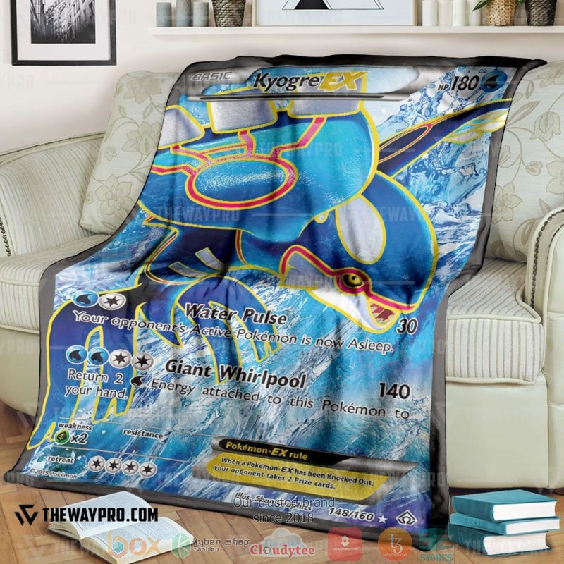 Pokemon Kyogre EX Primal Clash Soft Blanket
