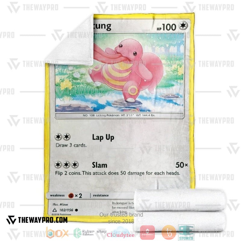 Pokemon Lickitung Soft Blanket 3 Pokemon Lickitung Soft Blanket 1 2