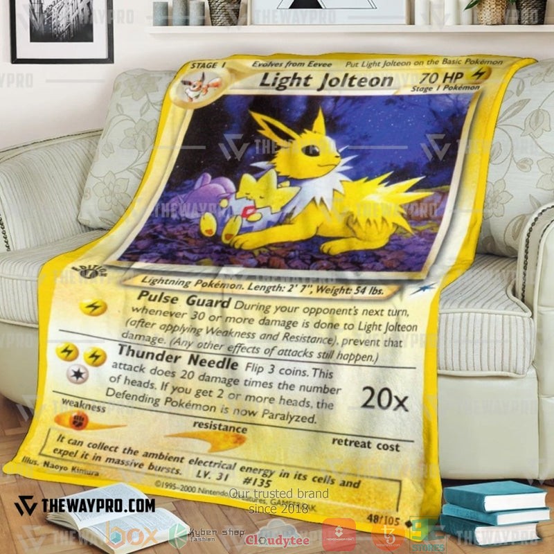 Pokemon Light Jolteon Neo Destiny Soft Blanket