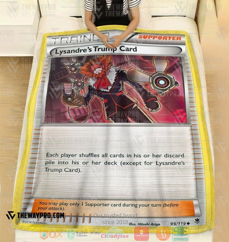Pokemon Lysandres Trump Card Phantom Forces Soft Blanket 1