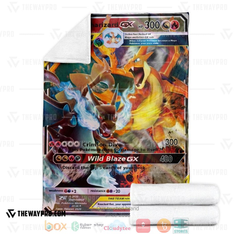Pokemon Mega Tag team Charizard Soft Blanket 4 Pokemon Mega Tag team Charizard Soft Blanket 1 2 3