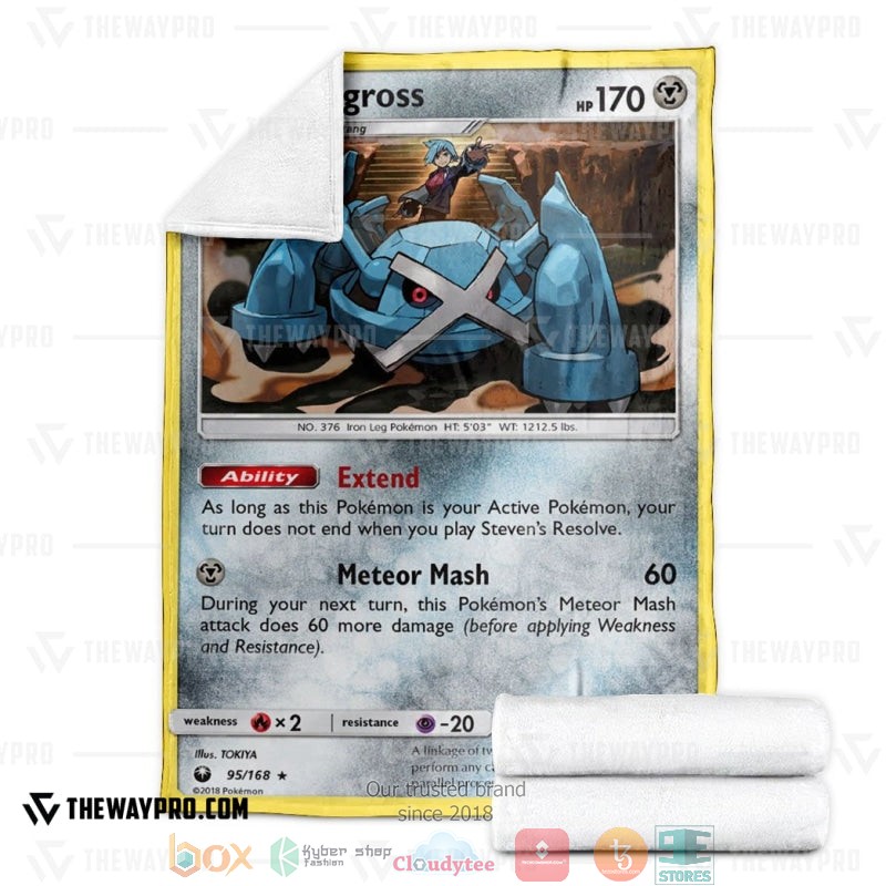 Pokemon Metagross Celestial Storm Soft Blanket 3 Pokemon Metagross Celestial Storm Soft Blanket 1 2