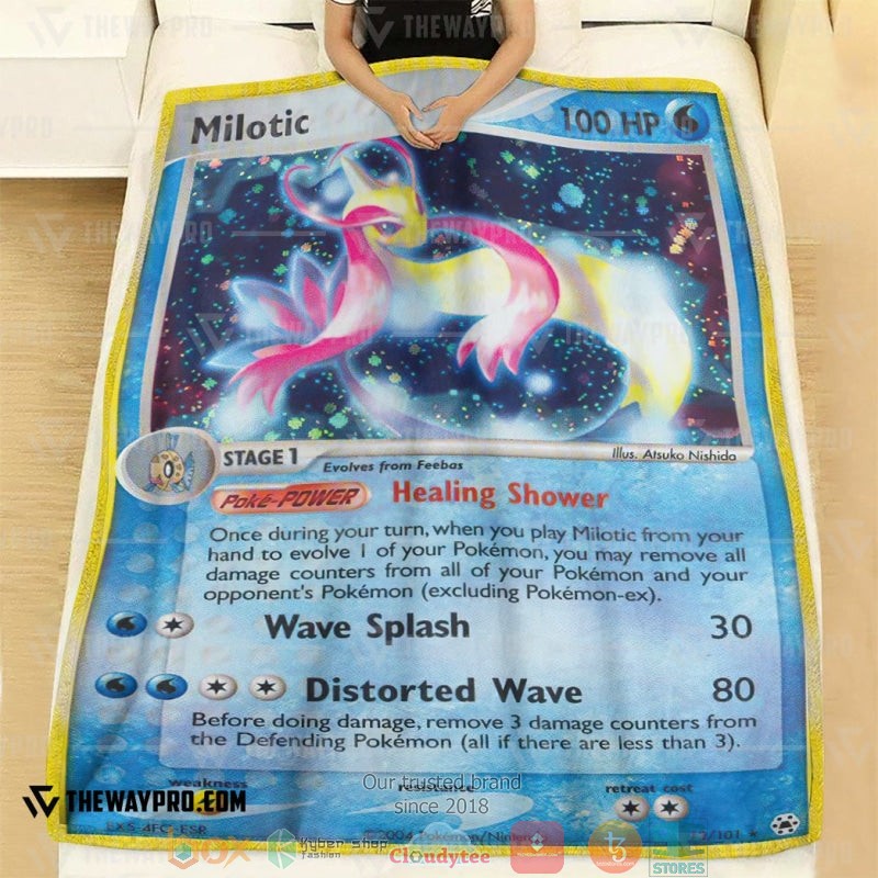 Pokemon Milotic Hidden Legends Soft Blanket 3 Pokemon Milotic Hidden Legends Soft Blanket 1 2