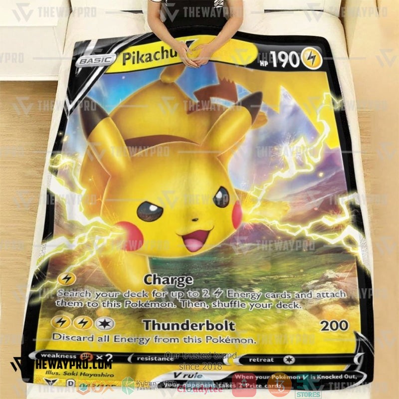 Pokemon Pikachu V Vivid Voltage Soft Blanket 1