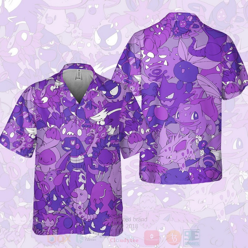 Pokemon Poison Type Hawaiian Shirt