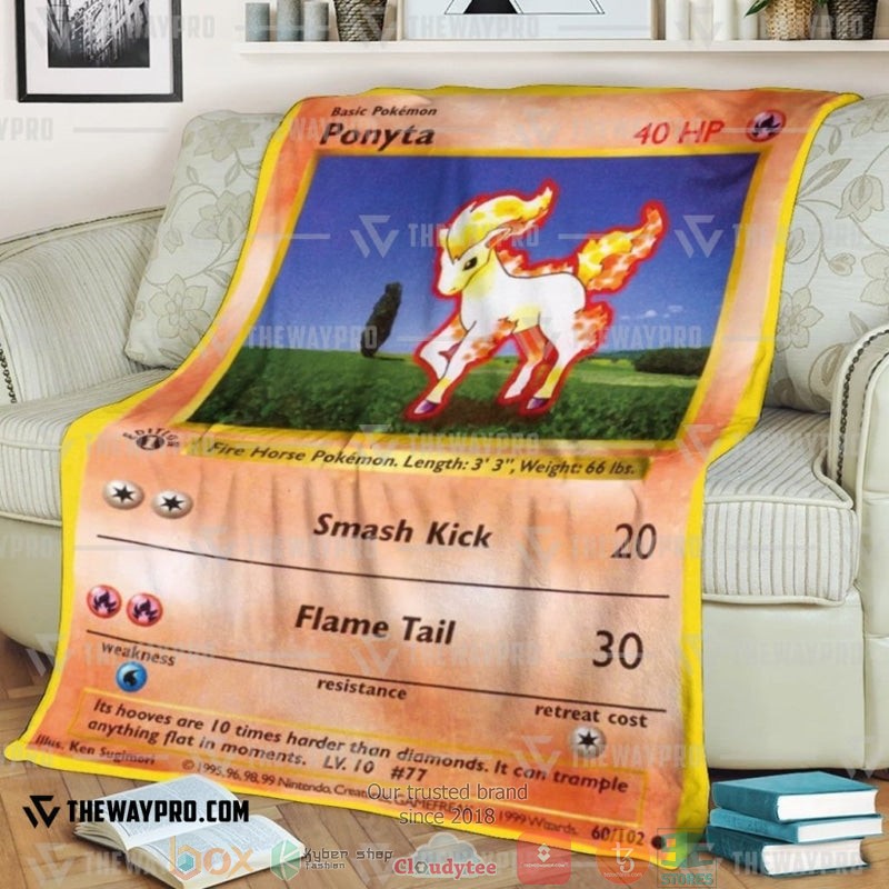 Pokemon Ponyta Soft Blanket