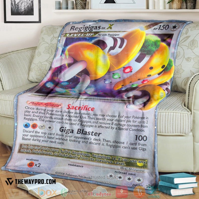 Pokemon Regigigas LV X Diamond and Pearl Promos Soft Blanket