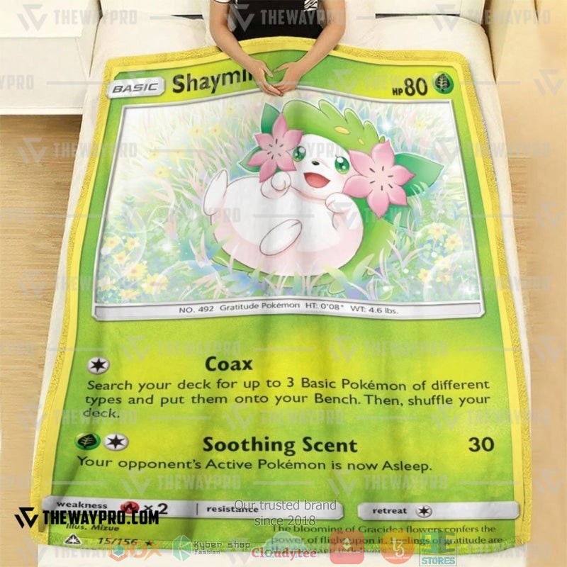 Pokemon Shaymin Ultra Prism Soft Blanket 1