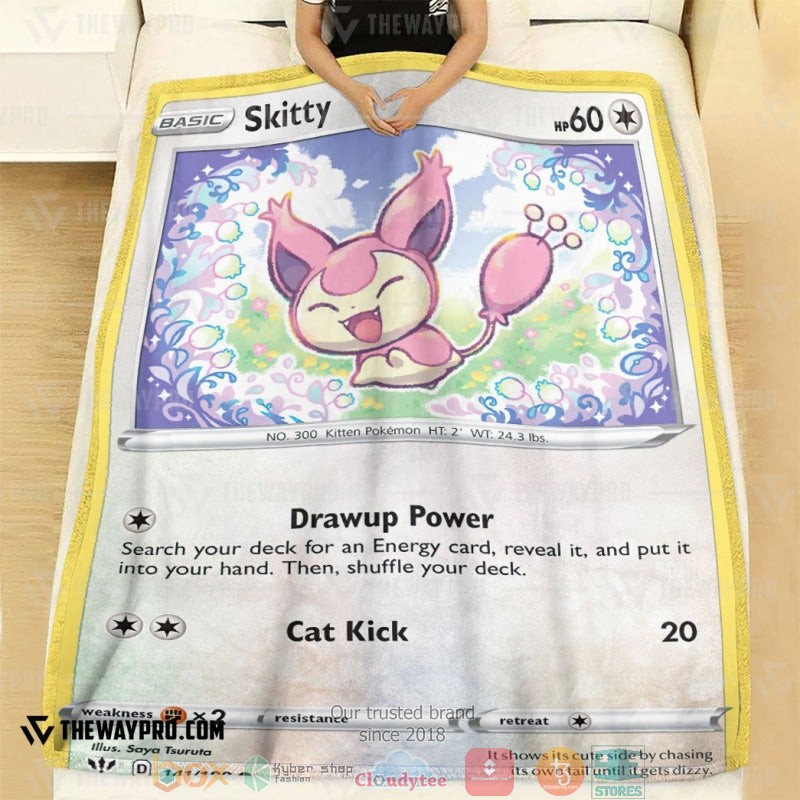 Pokemon Skitty Soft Blanket 2 Pokemon Skitty Soft Blanket 1