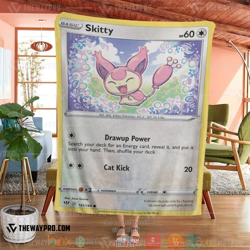 Pokemon Skitty Soft Blanket 4 Pokemon Skitty Soft Blanket 1 2 3