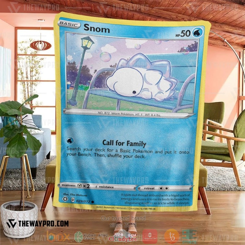 Pokemon Snom Shining Fates Soft Blanket 1