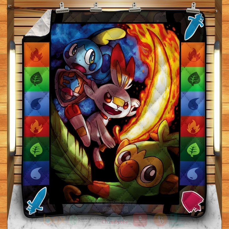 Pokemon Sword Shield Cute Quilt