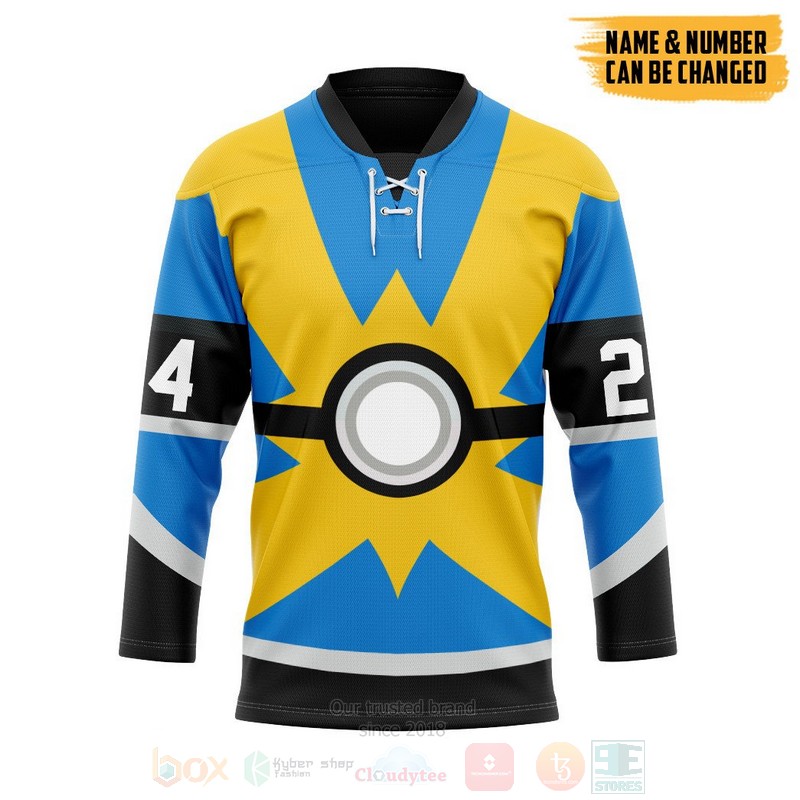 Pokemon Trainers Quick Ball Personalized Hockey Jersey
