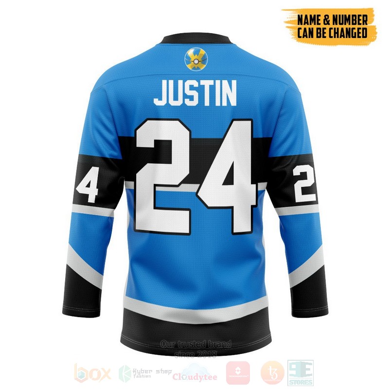 Pokemon Trainers Quick Ball Personalized Hockey Jersey 1