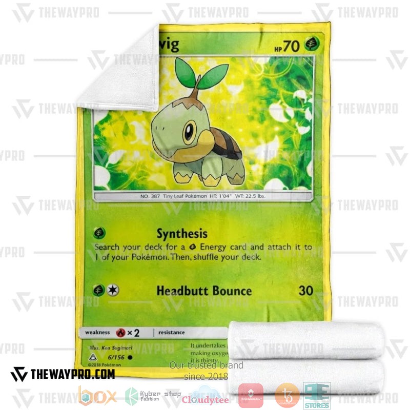 Pokemon Turtwig Soft Blanket 1 2