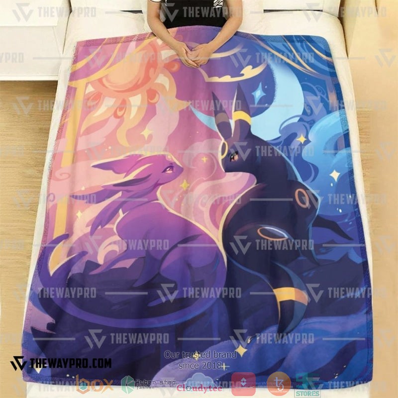 Pokemon Umbreon and Espeon Soft Blanket 1
