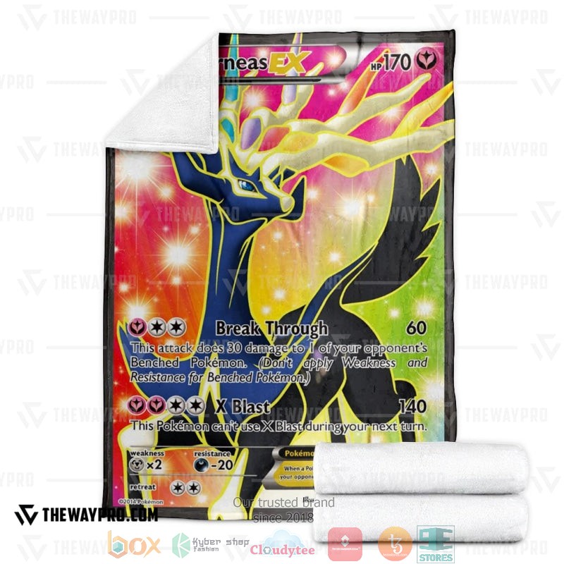 Pokemon Xerneas EX XY Soft Blanket 3 Pokemon Xerneas EX XY Soft Blanket 1 2