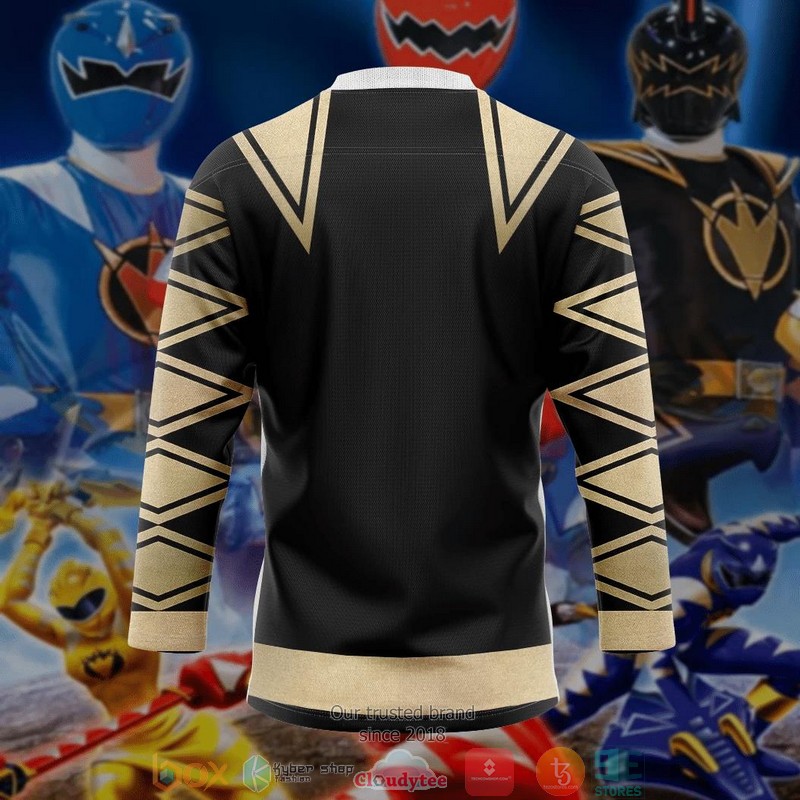 Power Ranger Dino Thunder Black Hockey Jersey Shirt 4 Power Ranger Dino Thunder Black Hockey Jersey Shirt 1 2 3