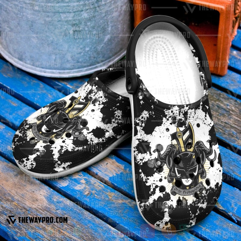 Power Rangers Mighty Morphin Black Ranger Custom Clogs