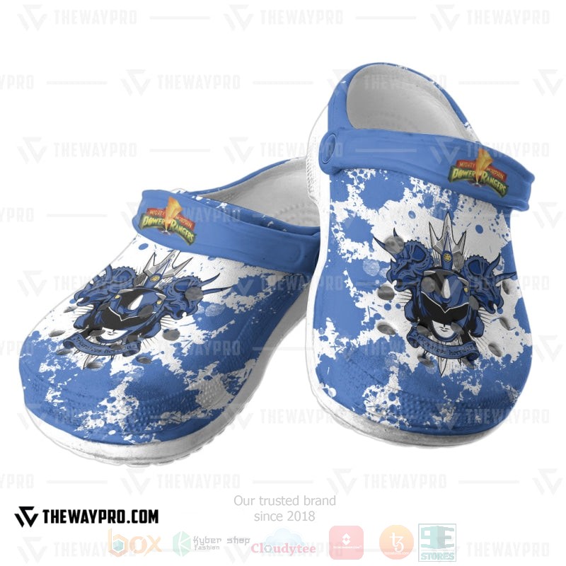BEST Power Rangers Mighty Morphin Blue Ranger Custom Clogs Shoes 3 Power Rangers Mighty Morphin Blue Ranger Custom Clogs 1 2