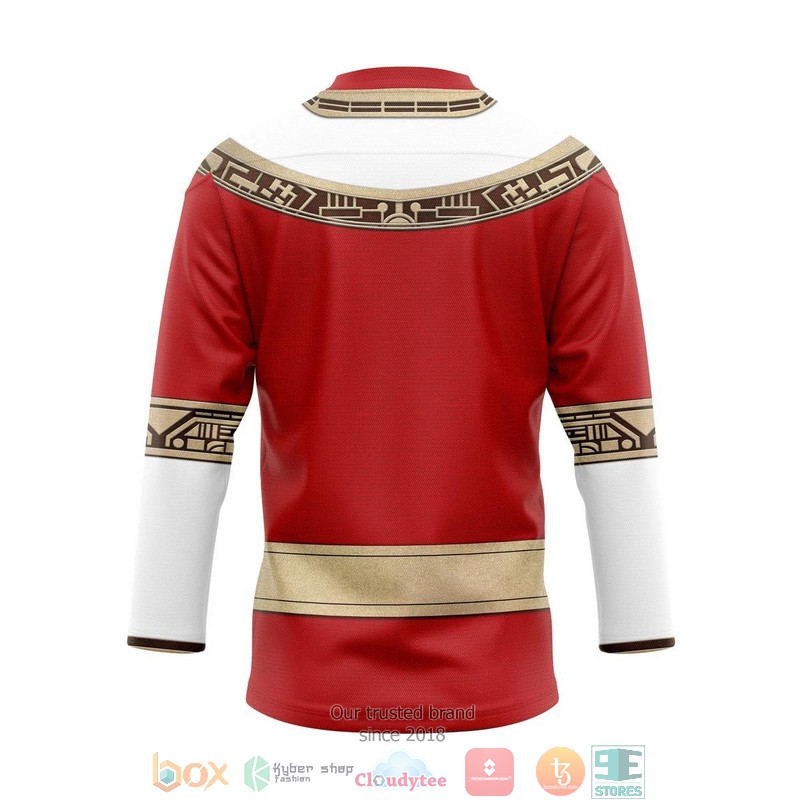 Power Rangers Zeo Red Hockey Jersey Shirt 2 Power Rangers Zeo Red Hockey Jersey Shirt 1