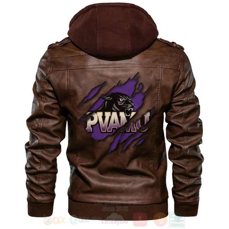 BEST Prairie View A M Panthers NCAA Champions Browns Zipper Jacket Leather 1 Prairie View A M Panthers NCAA Browns Leather Jacket