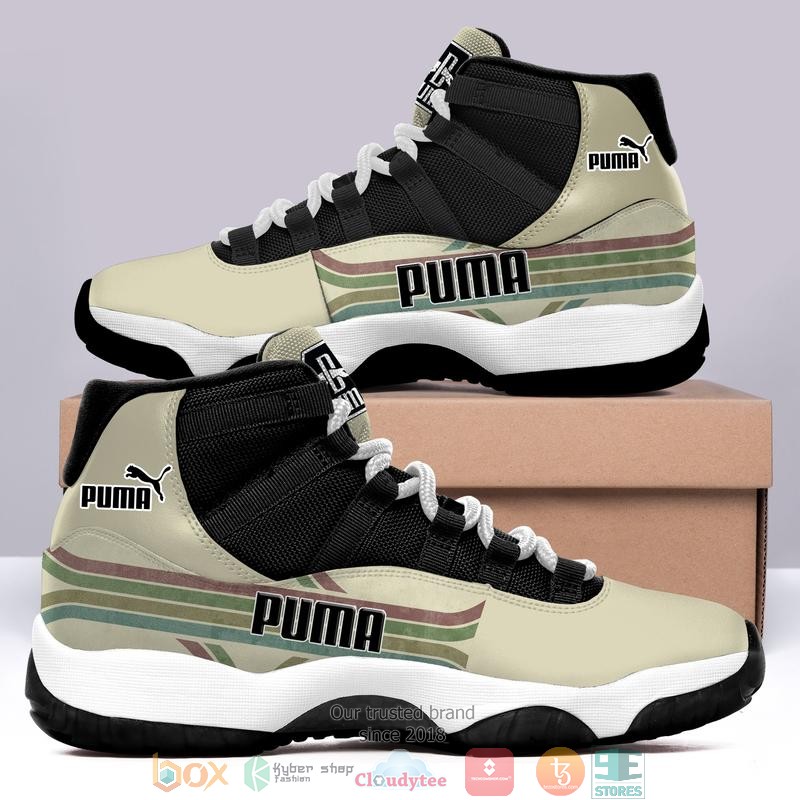 Puma Black Green Air Jordan 11 Sneaker Shoes