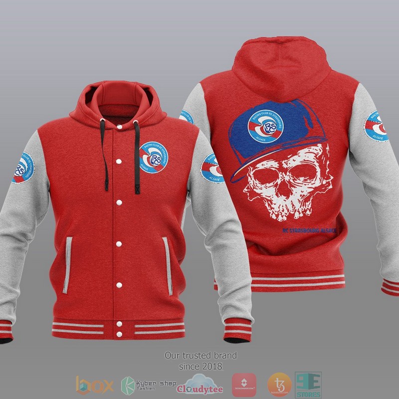 RC Strasbourg Alsace Skull Baseball hoodie Jacket 6 RC Strasbourg Alsace Skull Baseball hoodie Jacket 1 2 3 4 5